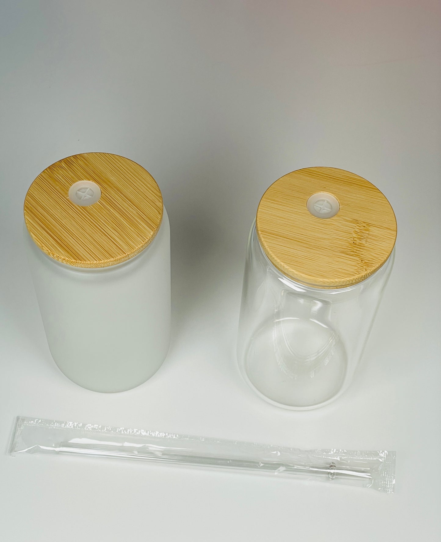 5 Cups-16oz Clear Glass Cup Bundle