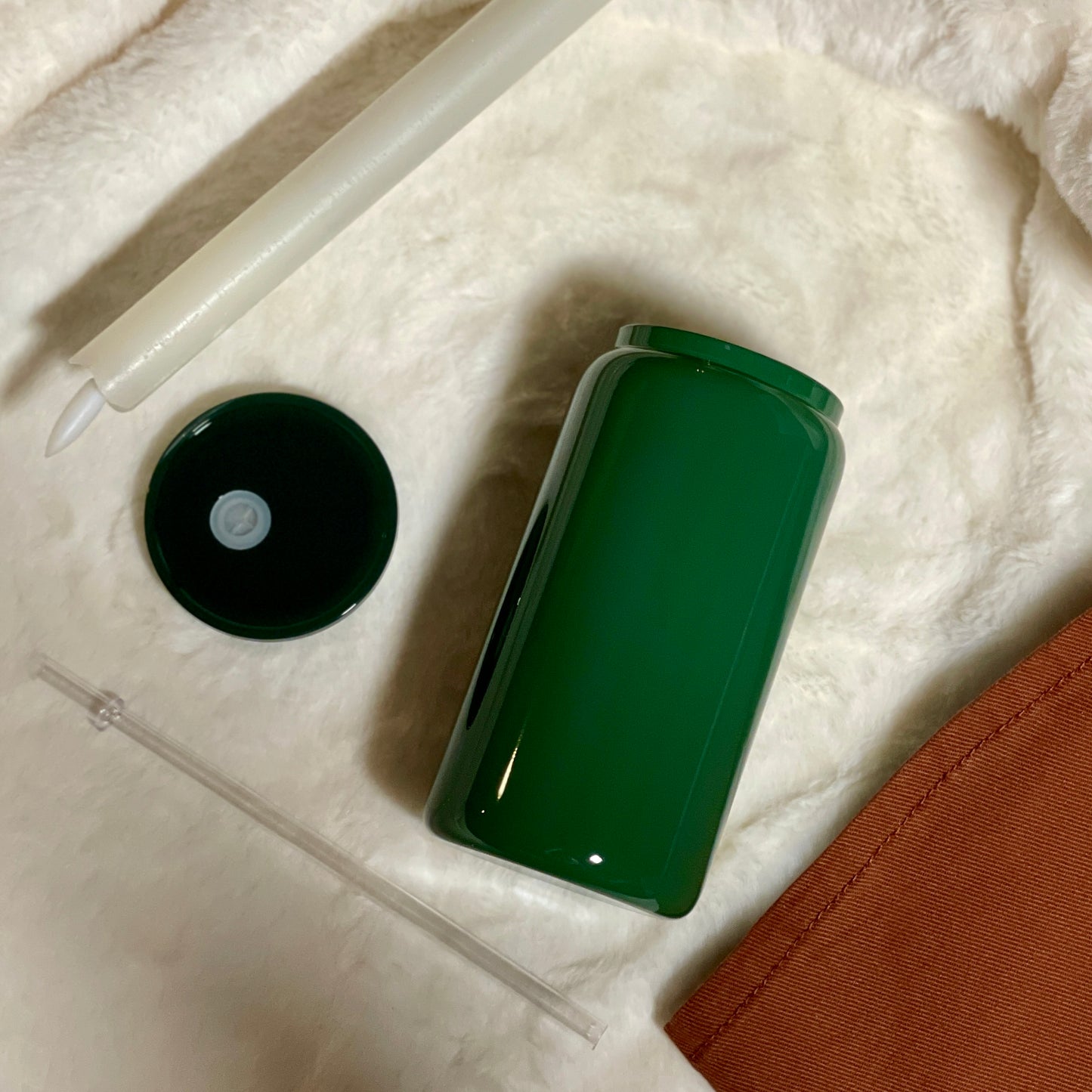 16oz Green Glass Cup (We Put The Wrap For You) Go ADD the wrap you like to your Cart too and check out!