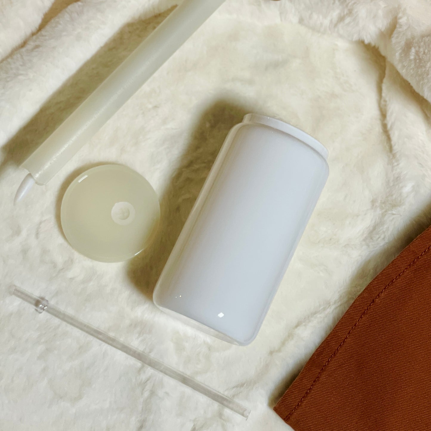 16oz White Glass Cup (We Put The Wrap For You) Go ADD the wrap you like to your Cart too and check out!