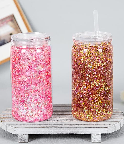 Customize 16oz Snowglobe Acrylic Tumbler