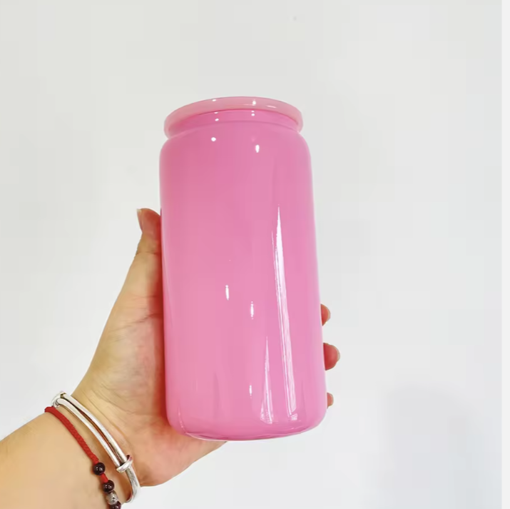 1 Light Pink Glass Cup