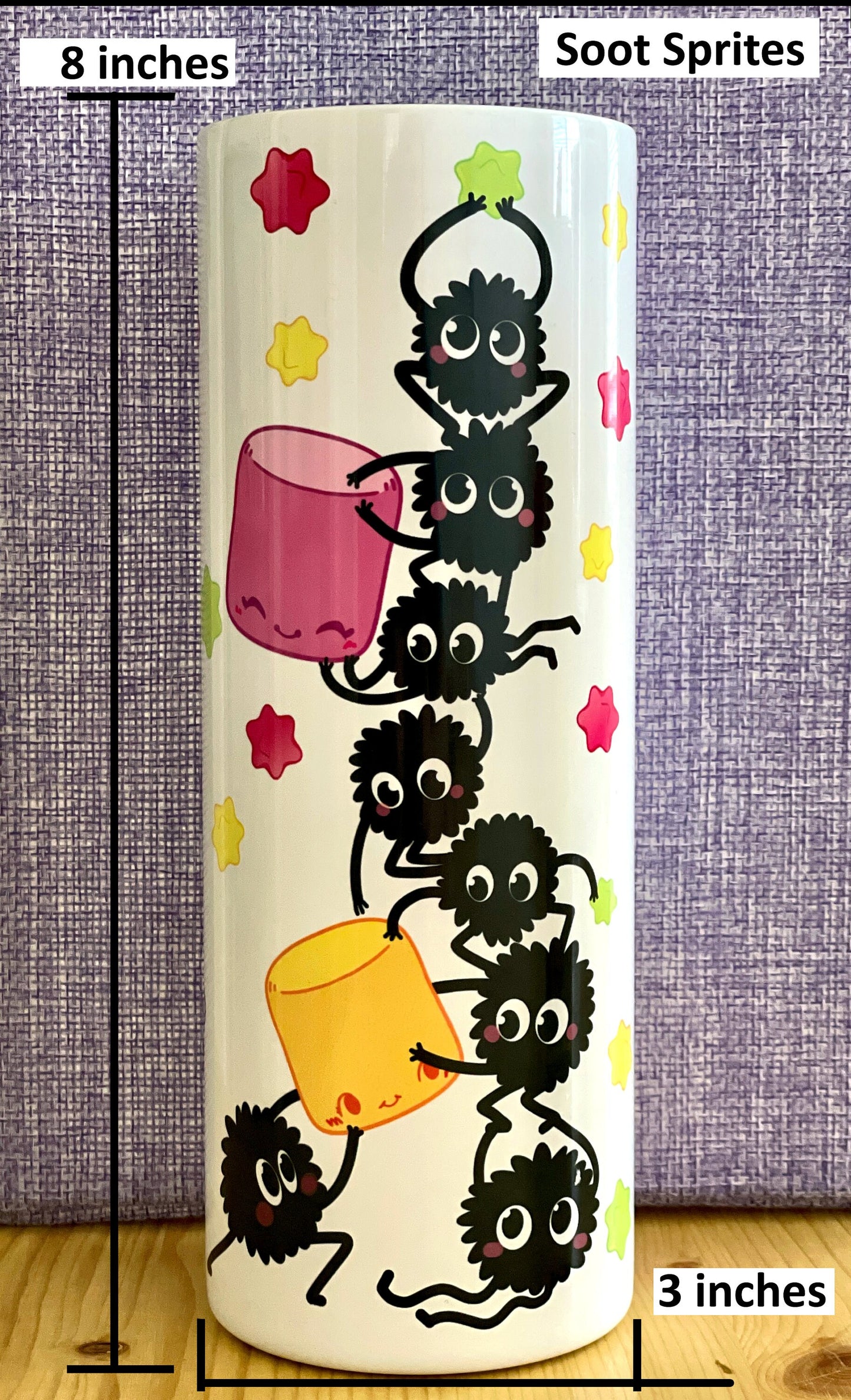 20oz Tumbler | Cute Fire Anime | Reusable Straw