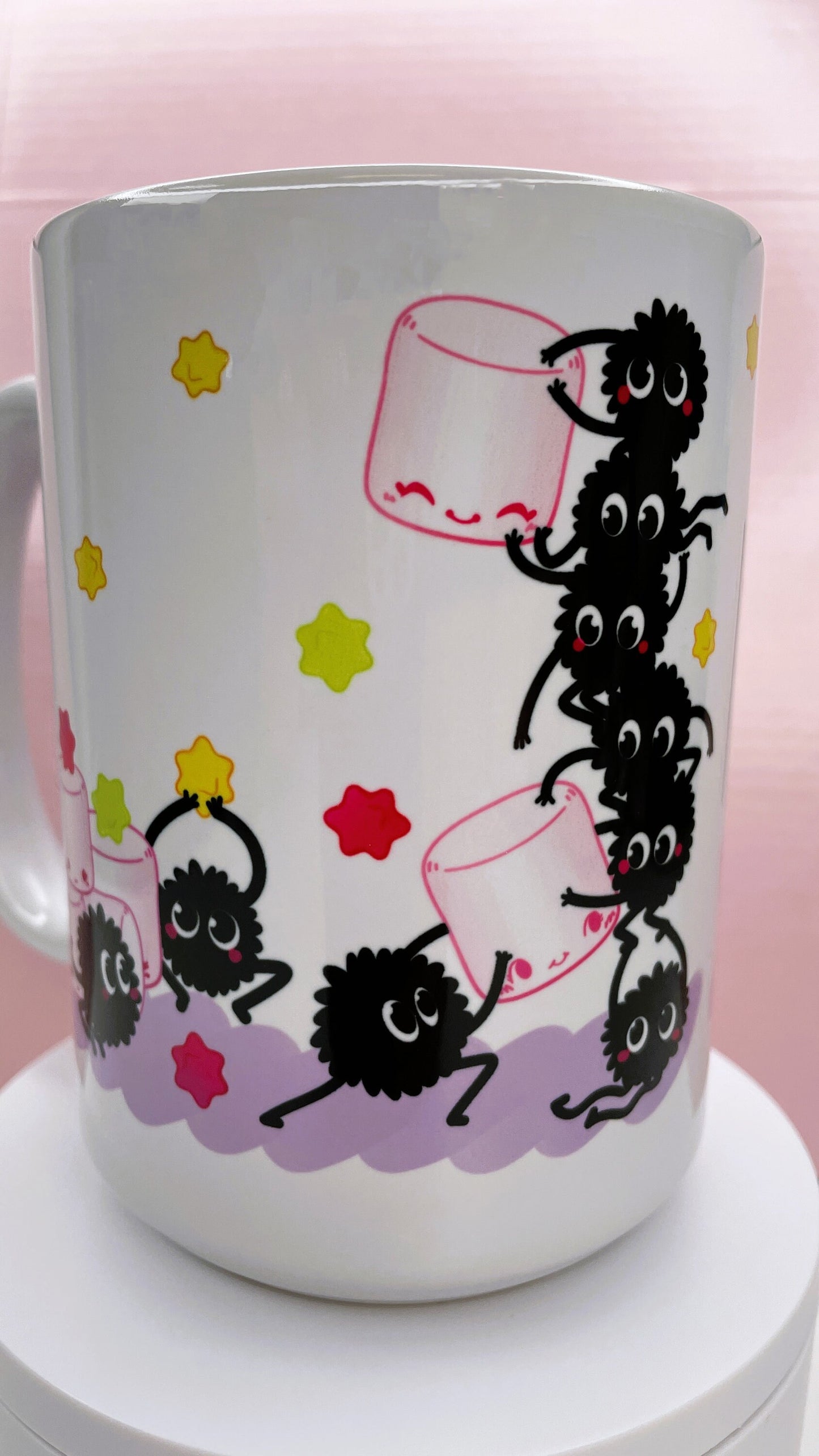 Ceramic Mug, 15oz, Soots Coffee Mug, Kawaii Mug, Gifts for Her, Anime Lover, Spirited, Soot Sprites Cup
