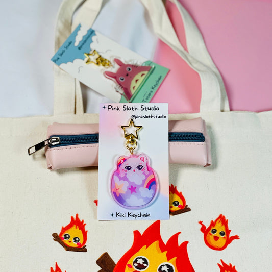 Kawaii Acrylic Keychain/Kiki/Rainbow Kitty/cat keychain /Double-Sided Kawaii Acrylic Charm | 2.5”