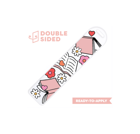 [ Double Sided ] Bookmark UV DTF Decal | Girly Book