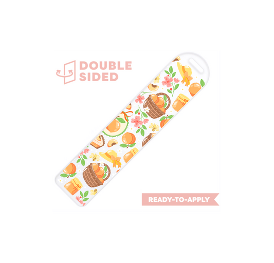 [ Double Sided ] Bookmark UV DTF Decal | Peaches Picnic
