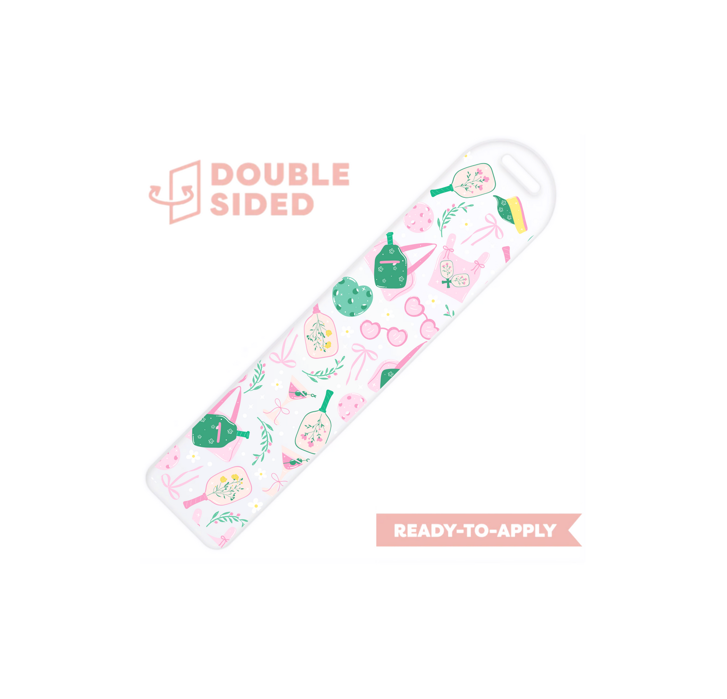 [ Double Sided ] Bookmark UV DTF Decal | Pickleball Girlie