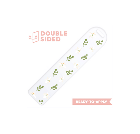[ Double Sided ] Bookmark UV DTF Decal | Winter Flower