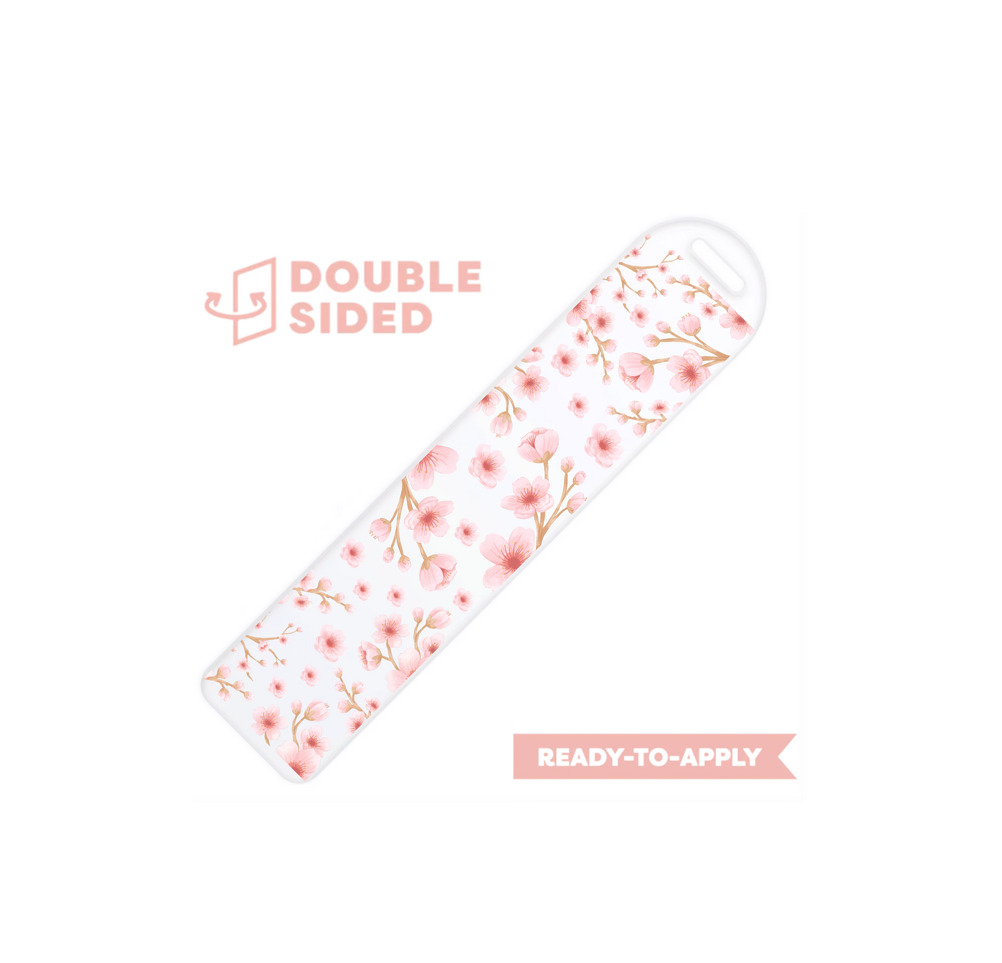 [ Double Sided ] Bookmark UV DTF Decal |Cherry Blossom