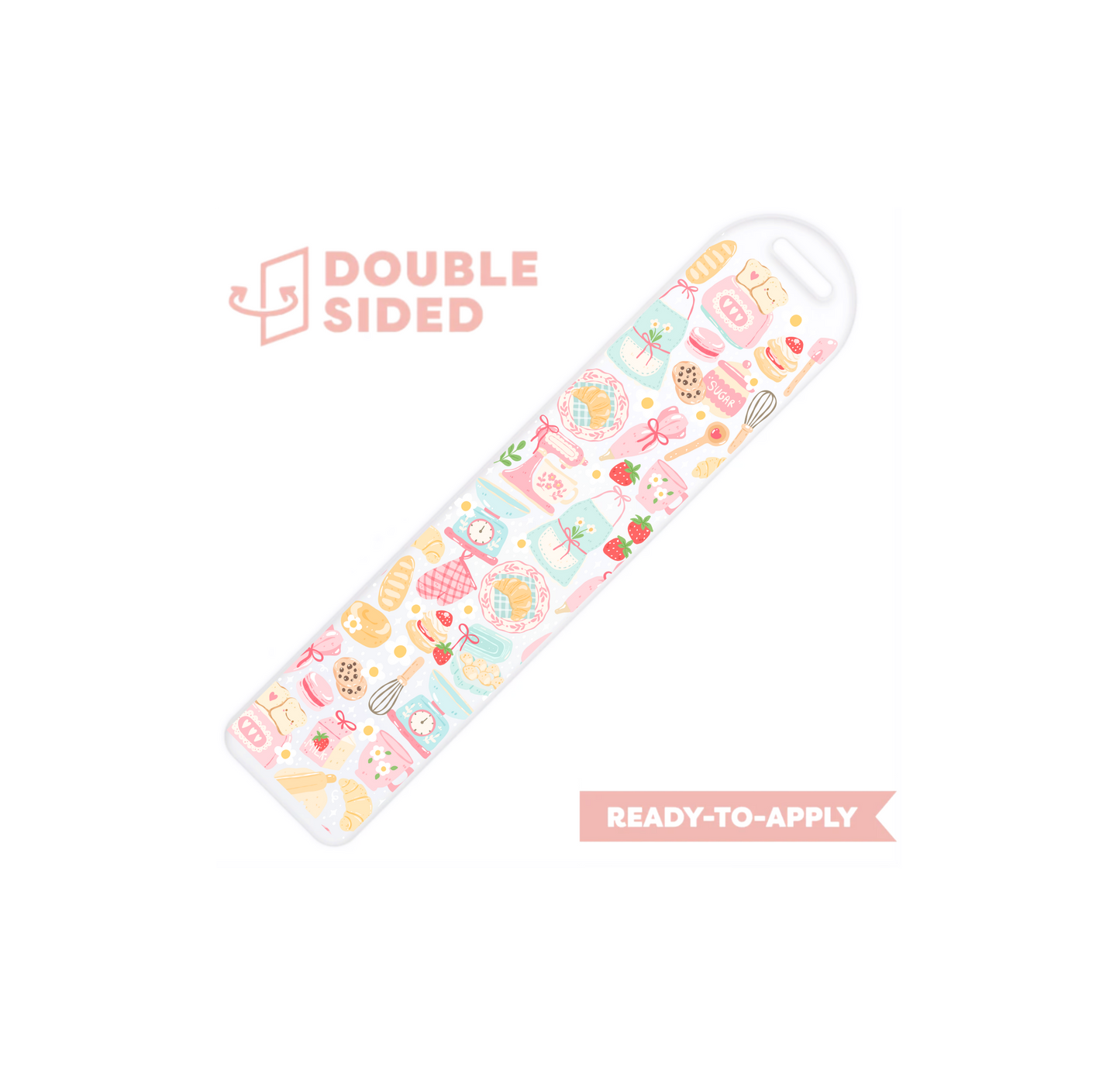 [ Double Sided ] Bookmark UV DTF Decal | Coquette Baking Time