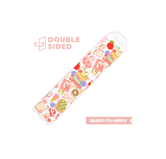 [ Double Sided ] Bookmark UV DTF Decal | Coquette Teacher Life