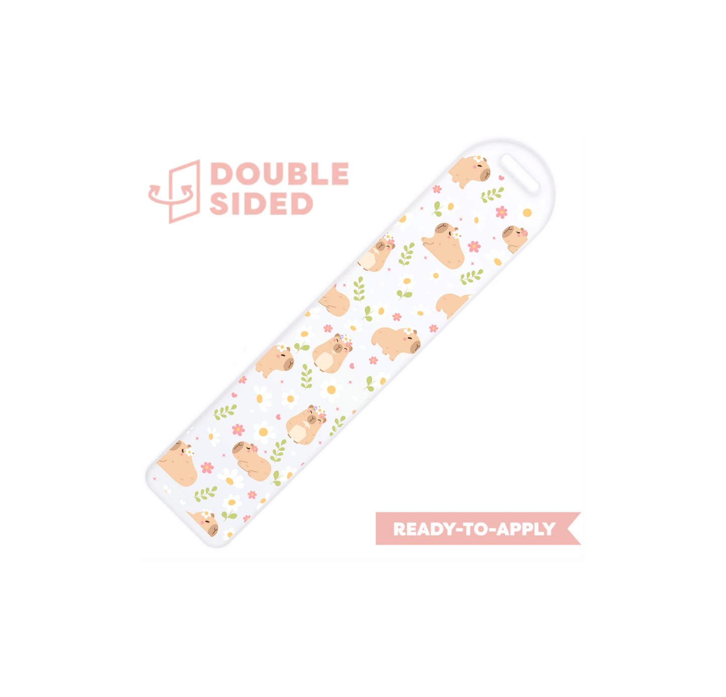 [ Double Sided ] Bookmark UV DTF Decal | Capybara