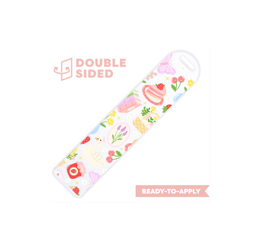 [ Double Sided ] Bookmark UV DTF Decal | Strawberry Jam