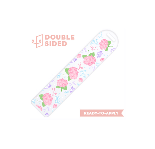 [ Double Sided ] Bookmark UV DTF Decal | hydrangeas flowers