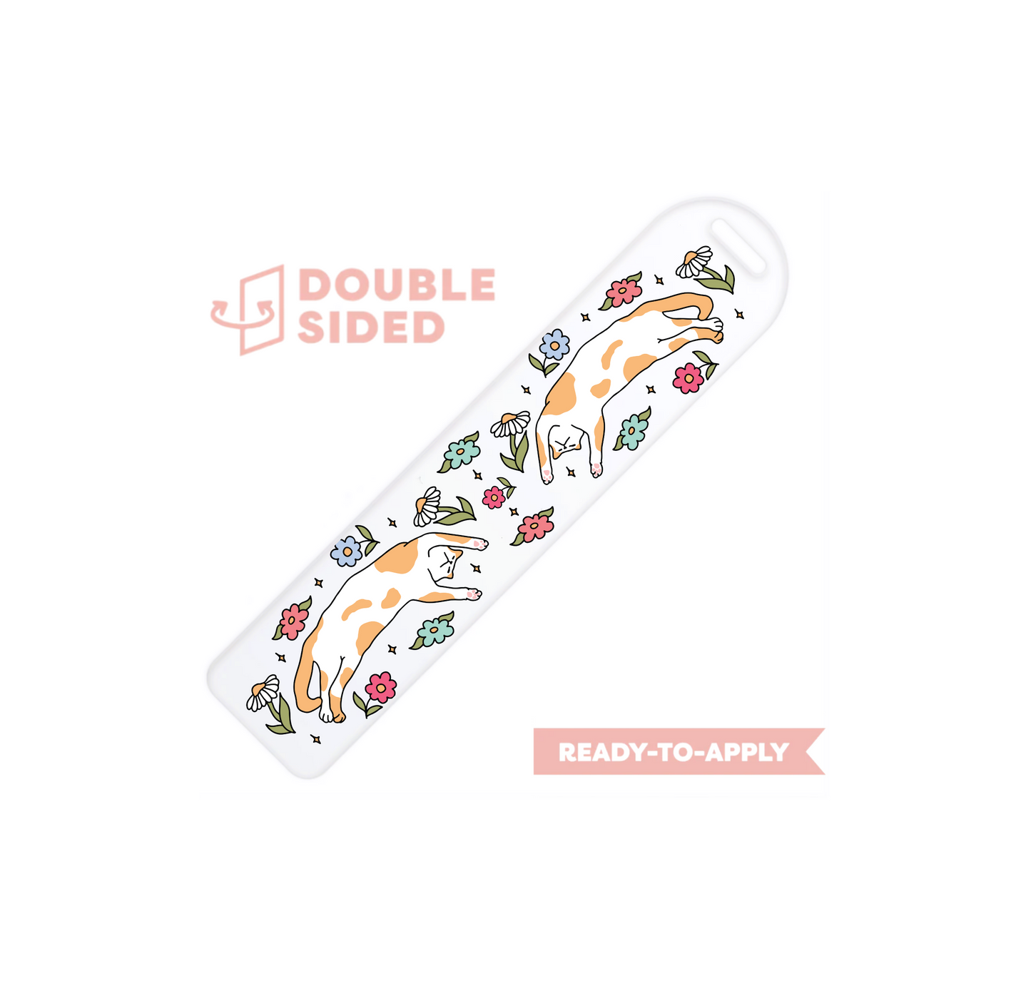 [ Double Sided ] Bookmark UV DTF Decal |Cozy Cats