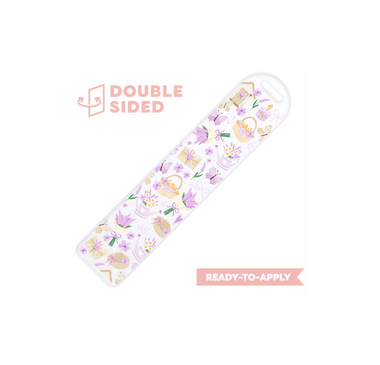 [ Double Sided ] Bookmark UV DTF Decal | Lavender Picnic Field