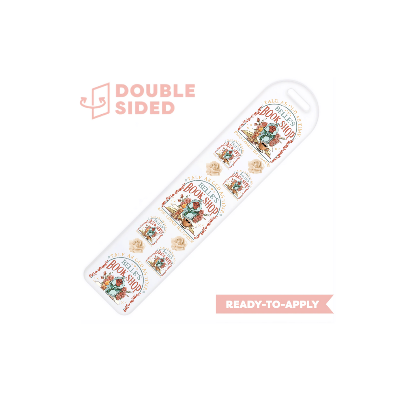 [ Double Sided ] Bookmark UV DTF Decal | Belle's Bookshop