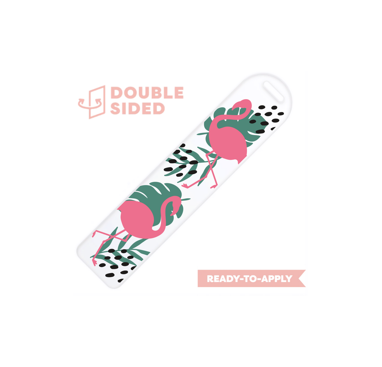 [ Double Sided ] Bookmark UV DTF Decal | Flamingos