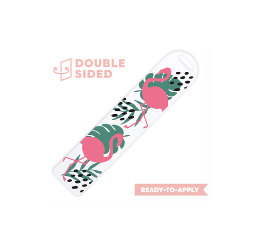 [ Double Sided ] Bookmark UV DTF Decal | Flamingos