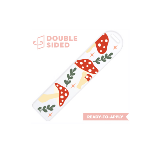 [ Double Sided ] Bookmark UV DTF Decal | Mushroom Forest
