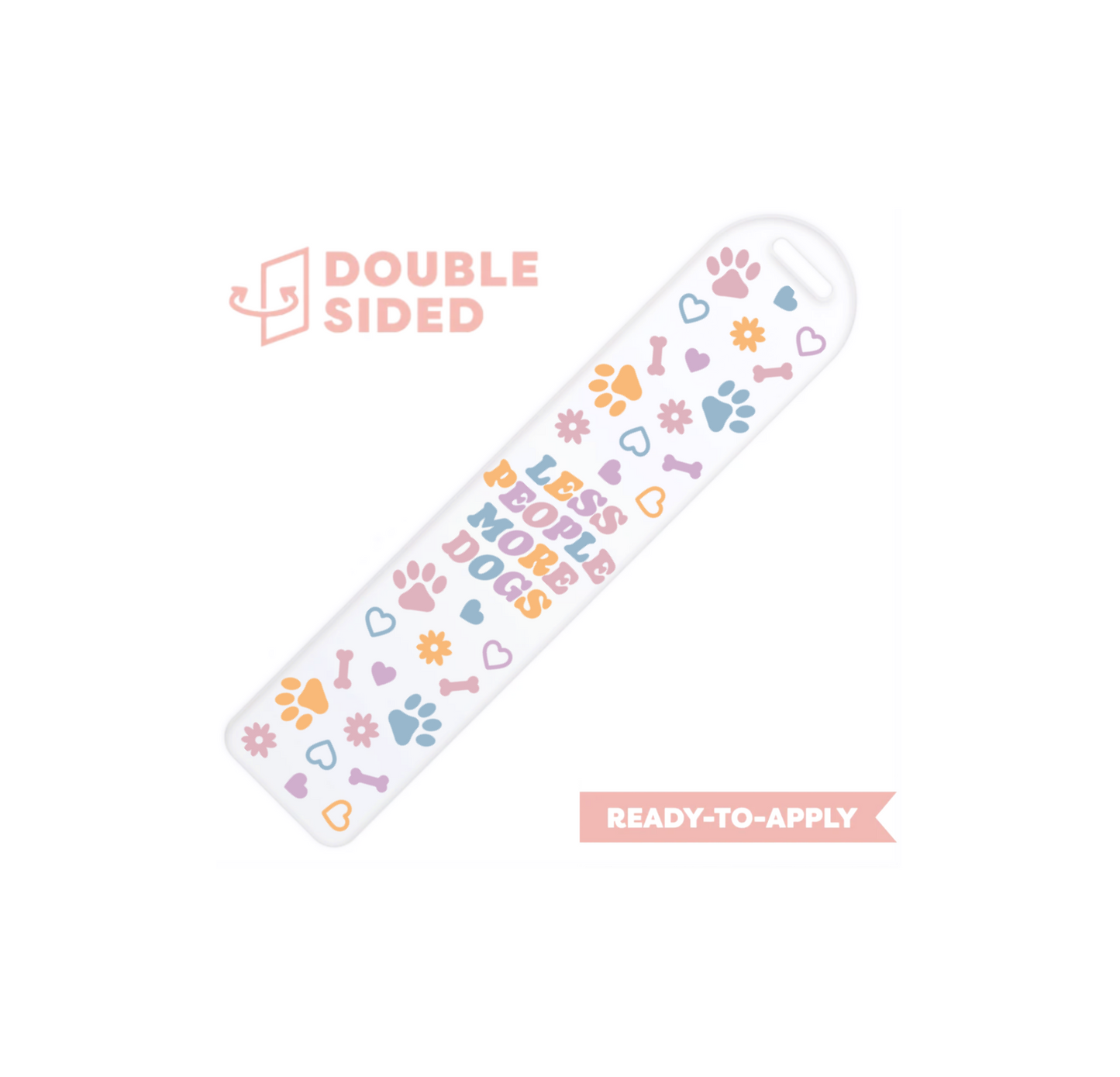 [ Double Sided ] Bookmark UV DTF Decal | Dog Lover