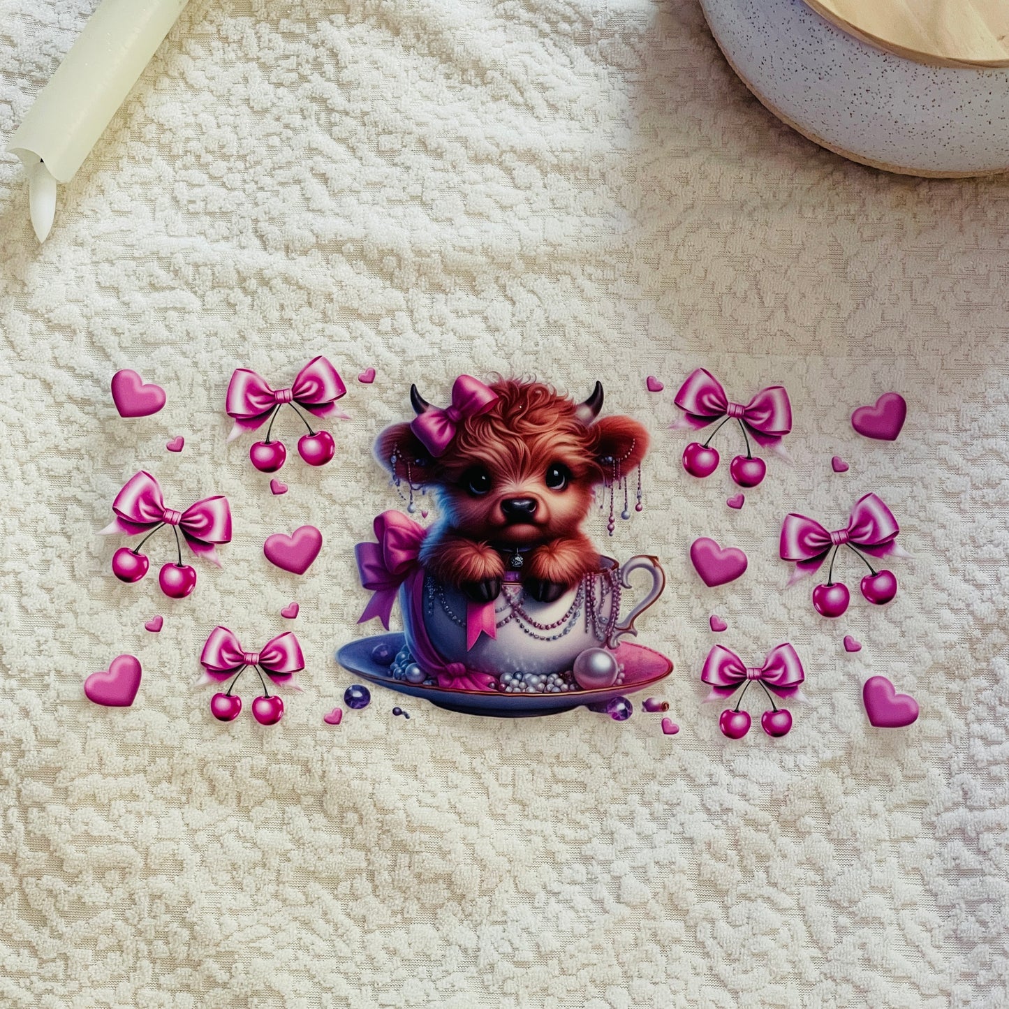 #1010c Cow with bows