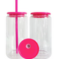 5pk Acrylic Snowglobe with plastic lids and straws