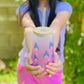 Glass Tumbler / Anime / Manga / Kawaii / Cute/Pink / Glass Cup with Lid / Reusable Straw/ Kawaii Glass/ anime/Beer Can Glass/ frosted.