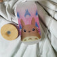 Glass Tumbler / Anime / Manga / Kawaii / Cute/Pink / Glass Cup with Lid / Reusable Straw/ Kawaii Glass/ anime/Beer Can Glass/ frosted.